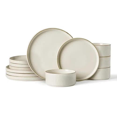 Famiware Star Stoneware Dinnerware Sets, for 4