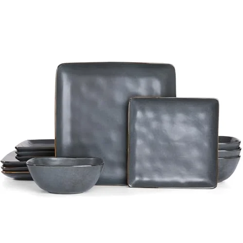 Famiware Ocean Square Stoneware Dinnerware Set for 4