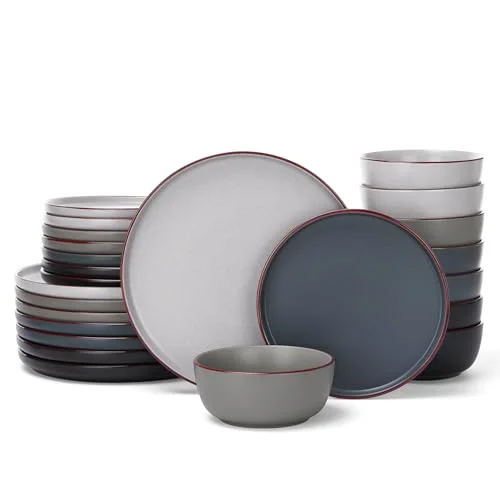 Famiware Mercury 24-Piece Stoneware Dinnerware Set
