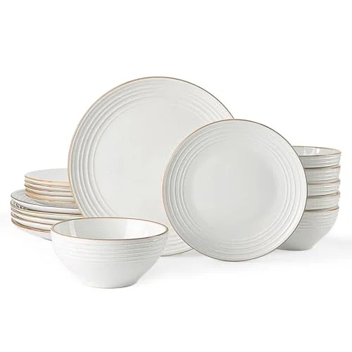 Famiware Jupiter Stoneware Dinnerware Sets, 18-piece