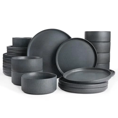 Famiware Star Stoneware Dinnerware Sets for 8