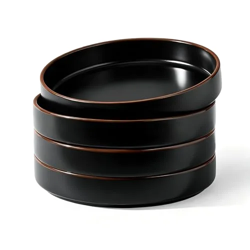 Famiware Nebula 8.1" Pasta Bowls Set, Matte Black