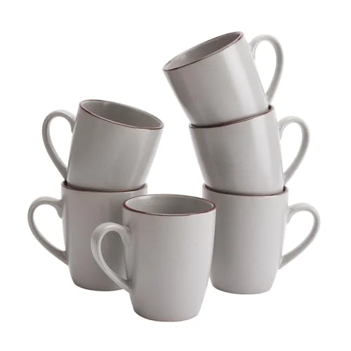 Famiware Venus Coffee Mugs Set of 6, Light Gray