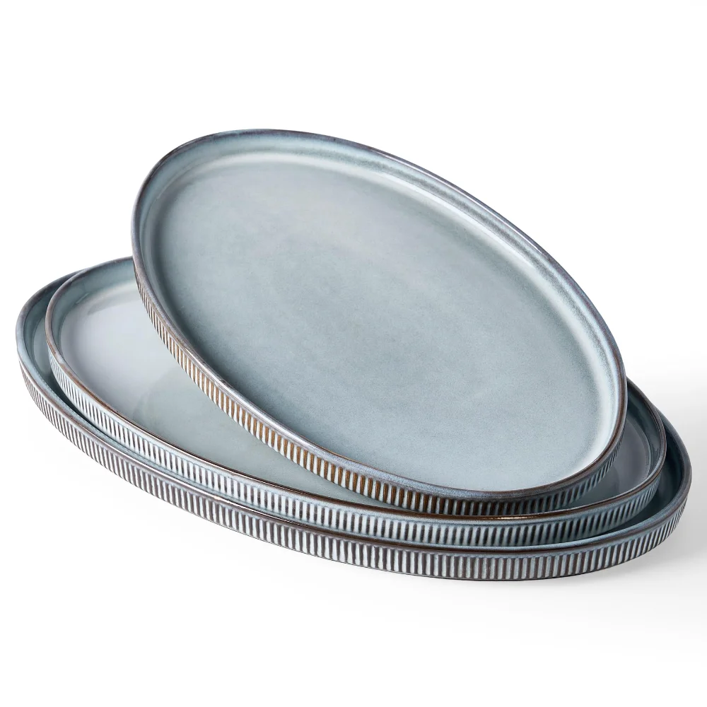 Famiware Smoky Large Serving Platters Set of 3 Sizes