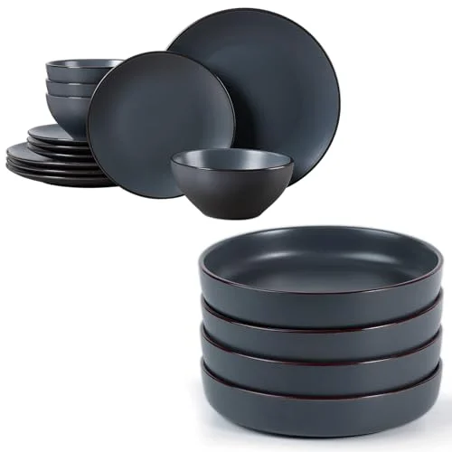 Famiware Venus Dinnerware Sets and Mercury Pasta Bowls Set of 4