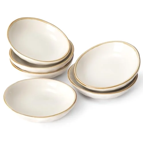 Famiware Ocean Ceramic Soy Sauce Dish, 6-piece