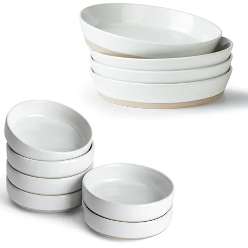 Famiware Saturn Pasta Bowls Set of 4 and Milkyway 4oz Dipping Bowls Set of 6