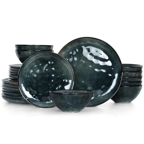 Famiware Ocean Dinnerware Sets for 8, 24-piece