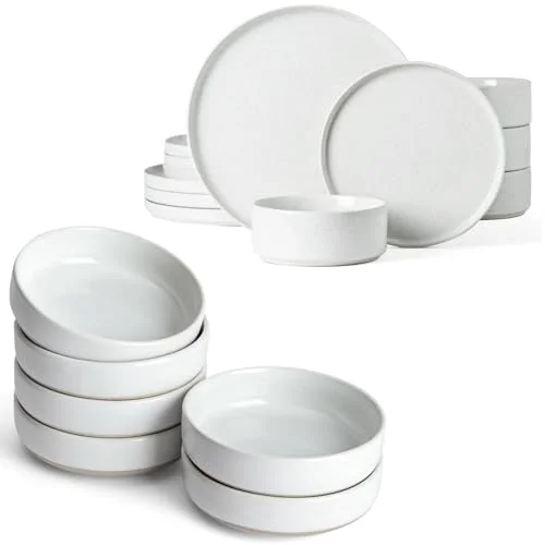 Famiware Nebula Plates and Bowls Set of 12, 18-piece
