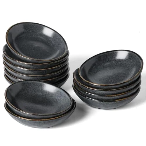 Famiware Ocean Ceramic Soy Sauce Dish, 12-piece