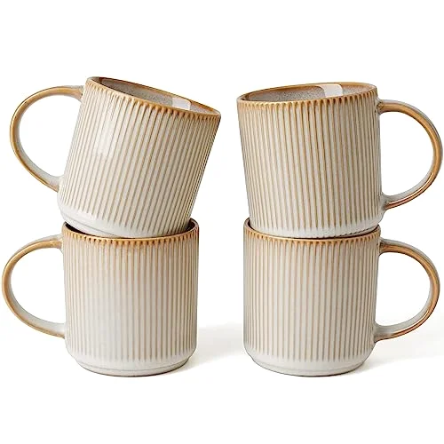 Famiware Star Coffee Mug Set of 4, 12 oz