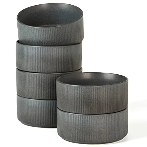 Famiware Star Cereal Bowl Set, Matte Dark Charcoal