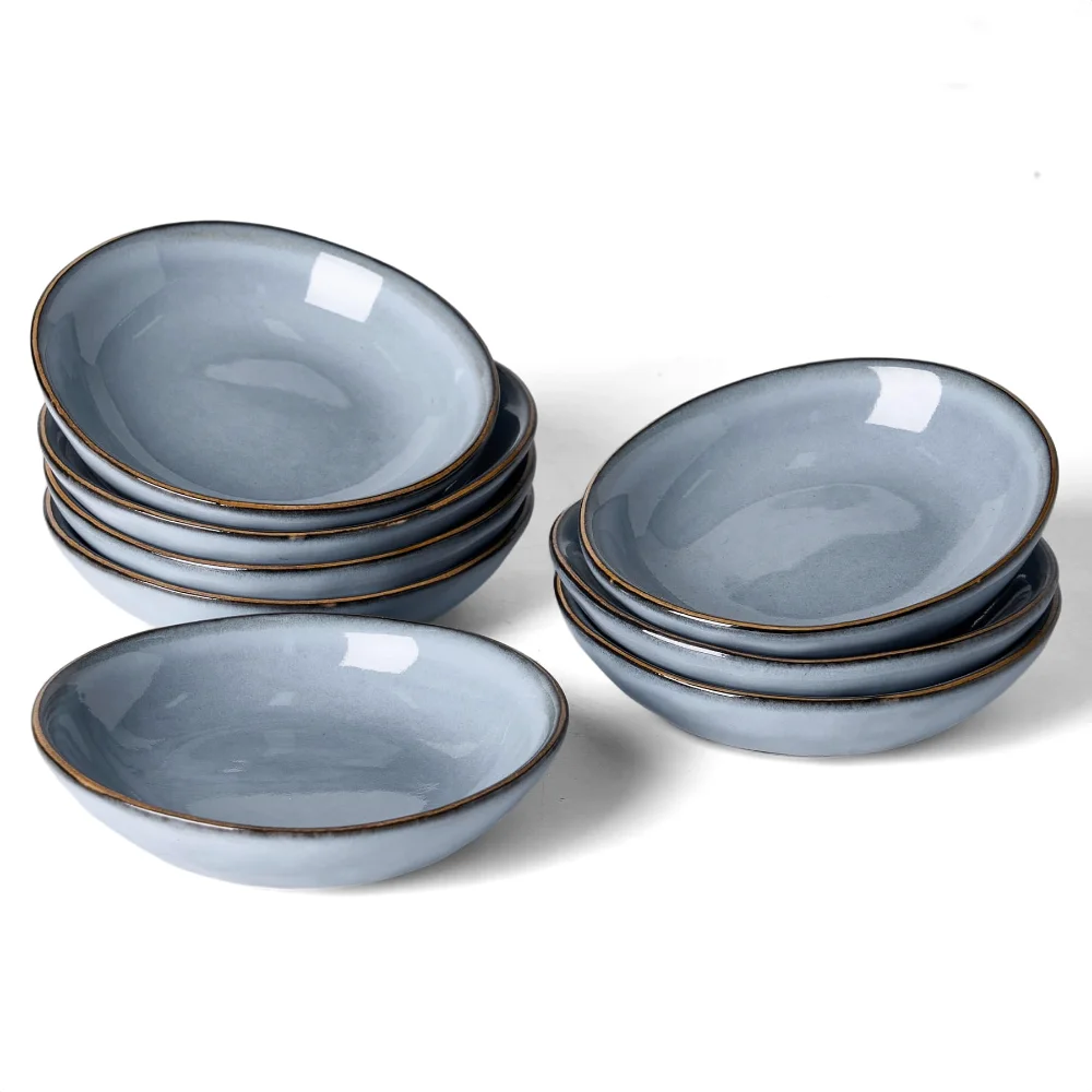 Famiware Ocean Ceramic Soy Sauce Dish, 8-piece