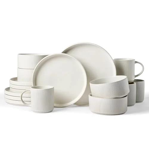 Famiware Star Dinnerware Sets with Mugs, for 4