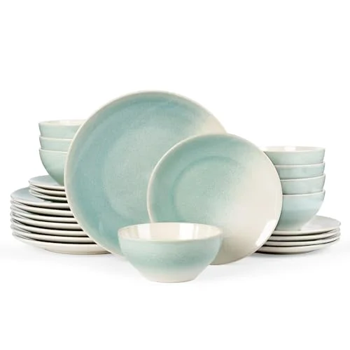 Famiware Ceramic Plates and Bowls Sets, for 8