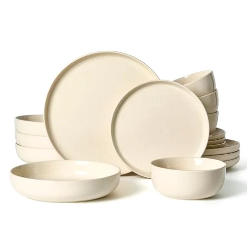 Famiware Milkyway 16-Piece Stoneware Plates and Bowls, for 4