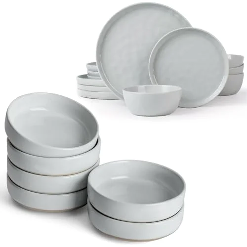 Famiware Mars Plates and Bowls Set of 12, 18-piece