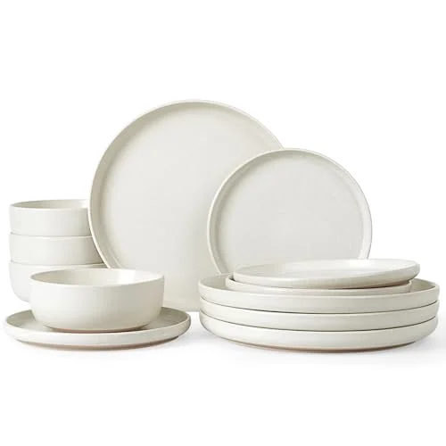 Famiware Milkyway 12-Piece Stoneware Dinnerware Set, Service for 4