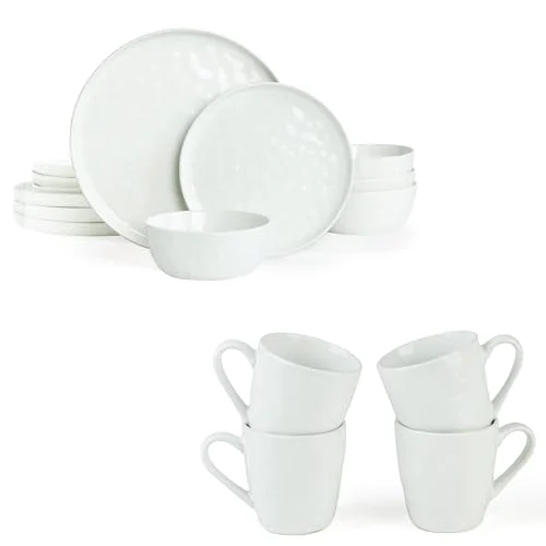 Famiware Mars Plates and Bowls Set for 4, 4-piece