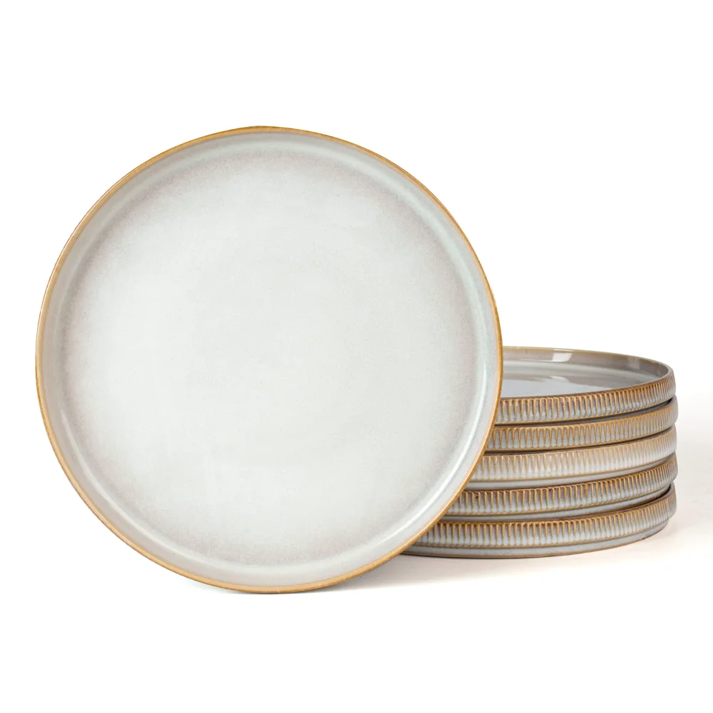 Famiware Star 10/8 inches Salad Plates Set for 6