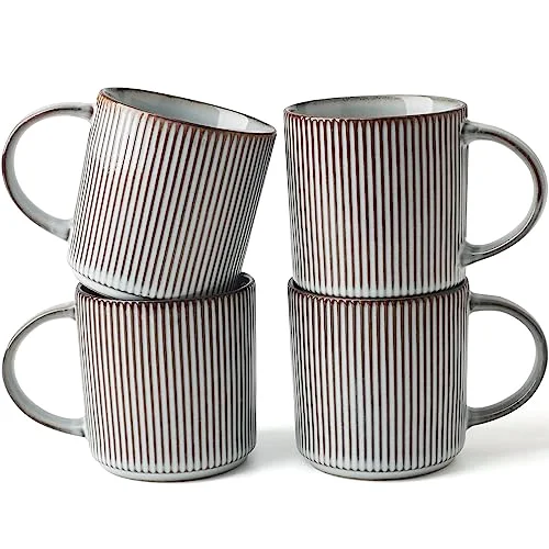 Famiware Star Coffee Mug Set for 4, 12 oz