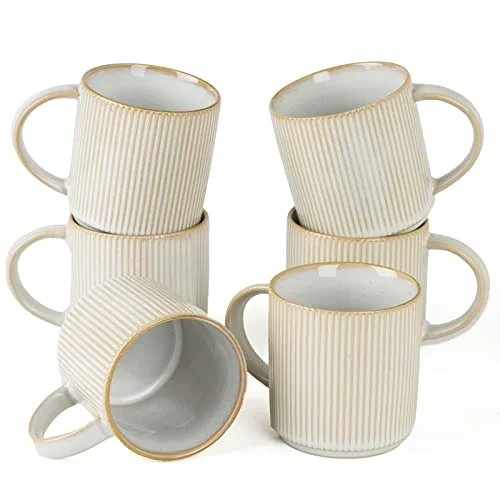 Famiware Star Coffee Mug Set of 6, 12 oz