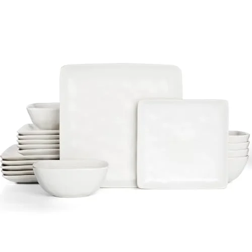 Famiware Ocean Square Ceramic Dinnerware Set for 6