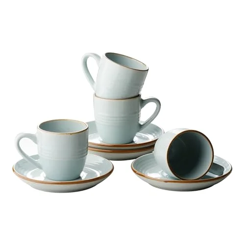 Famiware Jupiter 3oz Espresso Cups and Saucers