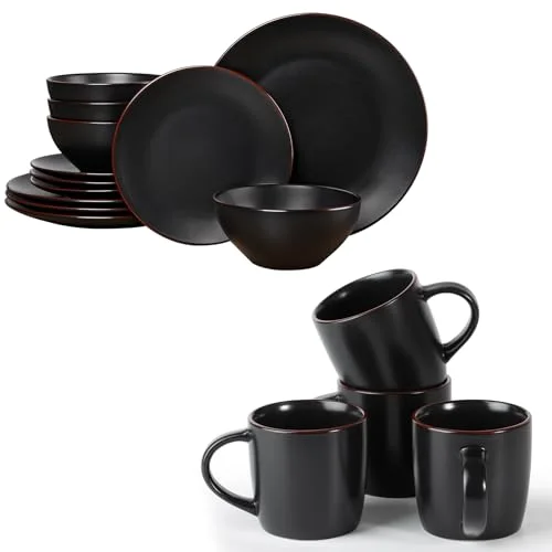 Famiware Venus Dinnerware Sets and Mercury Coffee Mugs Set of 4