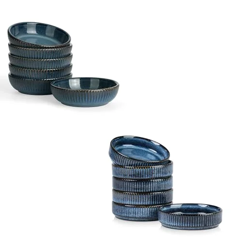 Famiware 4 oz Individual Dip Sauce Cups and Ceramic Dipping Bowls Set of 6