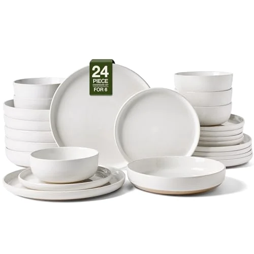 Famiware Milkyway 24-Piece Stoneware Plates and Bowls