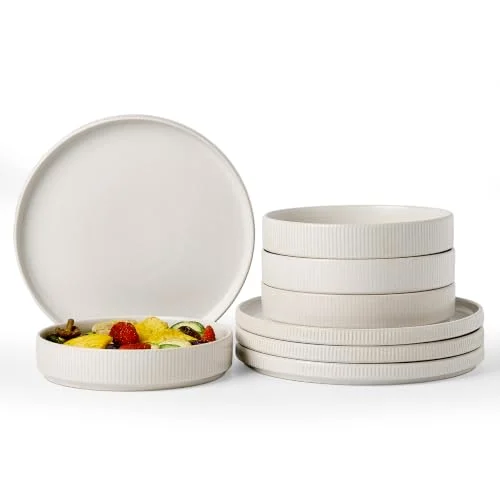 Famiware Star Stoneware Dinnerware Sets, 8-piece