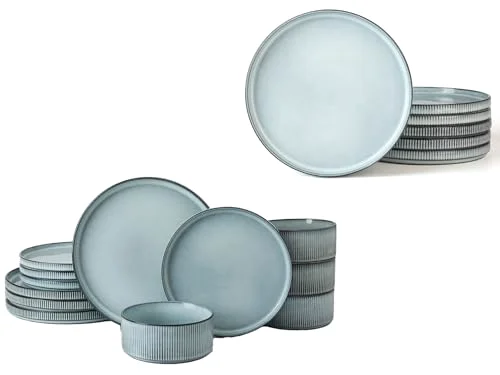 Famiware Smoky Dinnerware Set for 4 and 10" Dinner Plates for 6