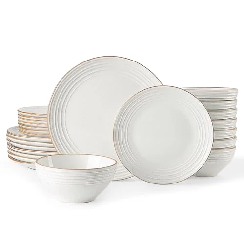 Famiware Jupiter Dinnerware Sets, Stoneware Dishes for 8