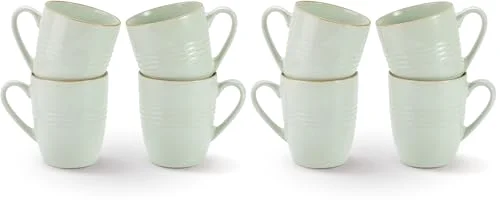 Famiware Jupiter Coffee Mugs Set of 4, Light Green