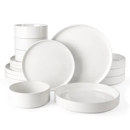 Famiware Nebula 16-Piece Dinnerware Set with Pasta Bowls