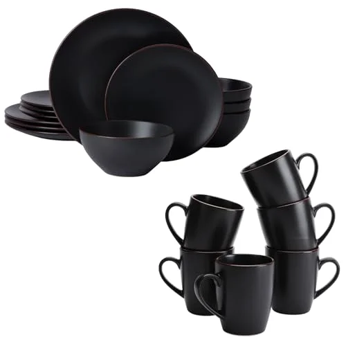 Famiware Venus Plates and Bowls Sets with Coffee Mugs Set