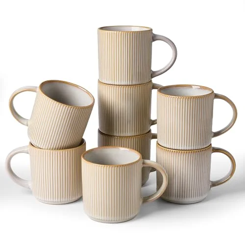 Famiware Star Coffee Mug Set of 8, 12 oz
