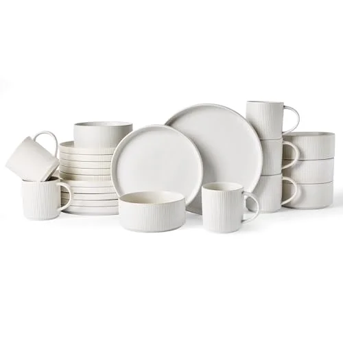 Famiware Star Dinnerware Sets with Mugs, for 6