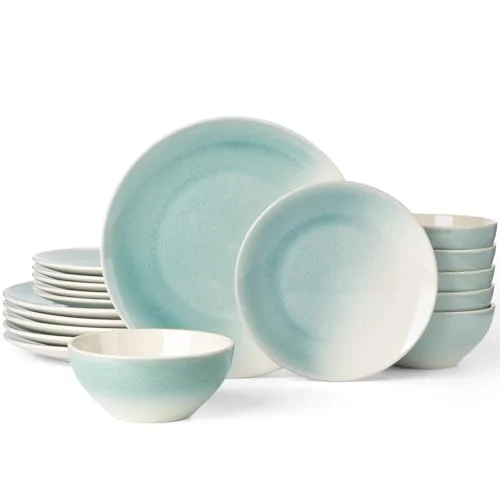 Famiware Ceramic Plates and Bowls Sets, for 6